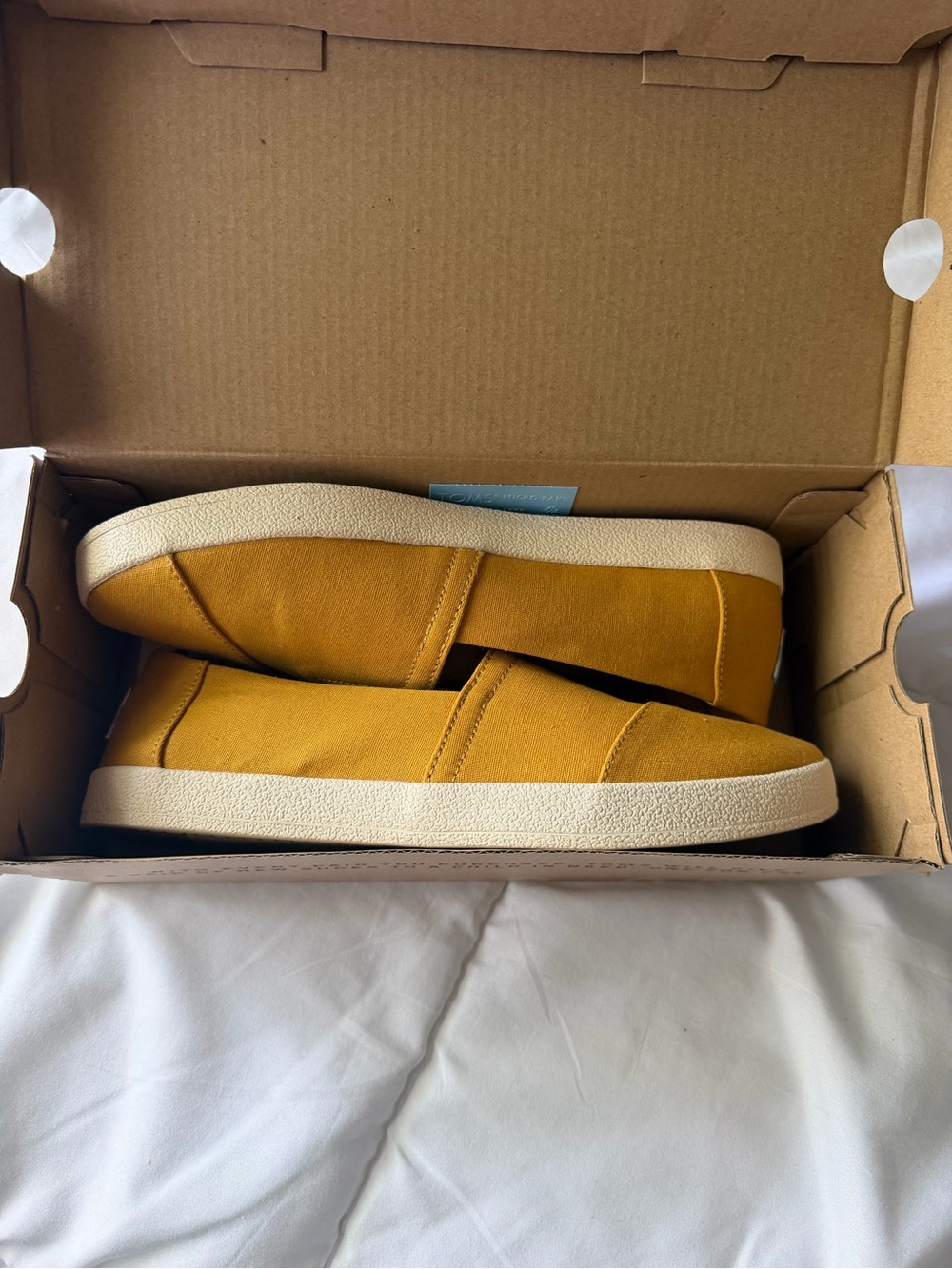 Toms Mustard Yellow Slip-On Flats